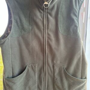 Green Fleece Vest with Pockets